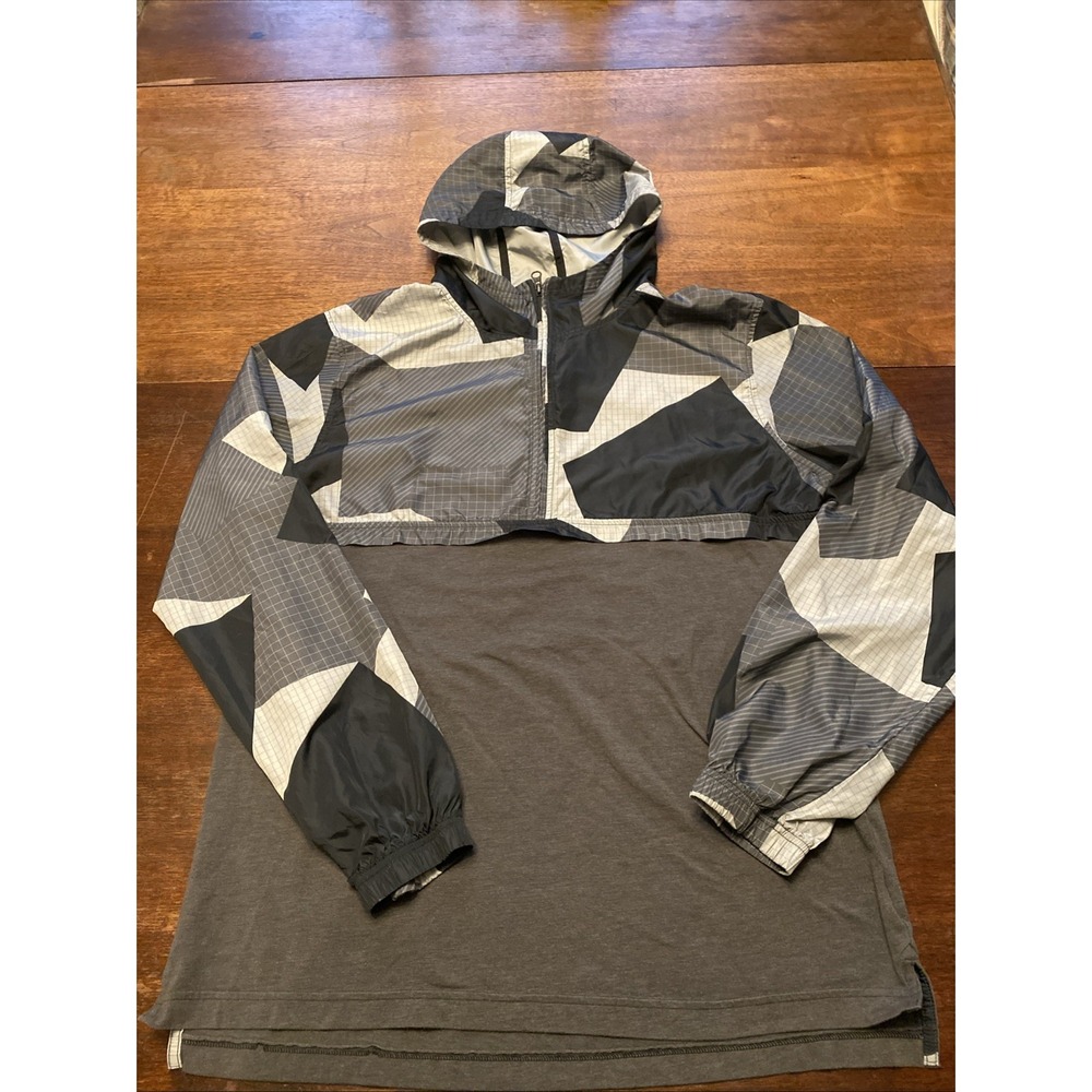 Under Armour Jacket Men's XL Gray‎ Sportstyle Anorak Windbreaker Hood Half Zip